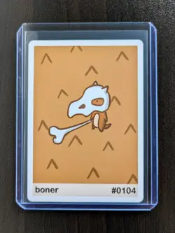 Boner Pookiemoot Card #0104 Gen 1 Pokemon Derpy Cubone Poke Derp - Image 1