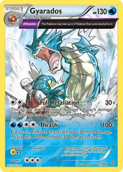 Pokemon - Gyarados - 21/98 XY Ancient Origins/Misc. Cards & Products - Holo - NM - Image 3