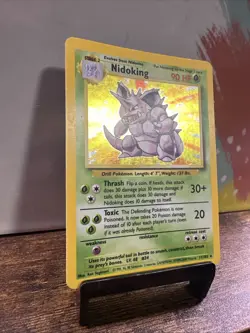 Pokemon TCG Base Set Nidoking Holo Rare Card 11/102 LP - Image 2