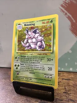 Pokemon TCG Base Set Nidoking Holo Rare Card 11/102 LP - Image 3