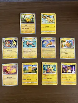 Pikachu Raichu Pichu 10 Pokemon Cards Mint Tcg - Image 1
