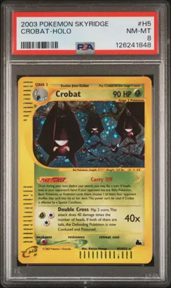 2003 Pokemon Skyridge Crobat-Holo PSA 8 - Image 1