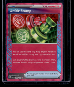 Unfair Stamp #165/167 SV Twilight Masquerade 2024 Pokemon Ace Spec Rare TCG Card - Image 1