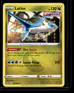 Latias 193/264 & Latios 194/264 Pokemon Set-2021 Fusion Strike- Non Holo Rare NM - Image 4