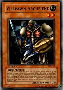 Vilepawn Archfiend DCR-067 Yu-Gi-Oh! Card HP 1st Edition - Image 1