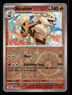 Pokemon Destined Rivals - Arcanine - 028/182 - Reverse Holo NM/Mint - Image 1