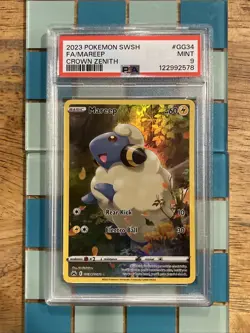 GRADED PSA 9 2023 Pokemon SWSH FA/Mareep Crown Zenith #GG34 - Image 1