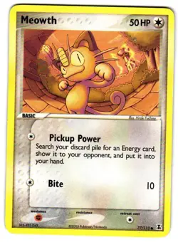Pokemon Delta Species Meowth #077/113 LP Common - Image 1