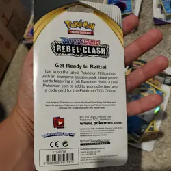 Pokemon TCG S&S: Rebel Clash Blister Booster Pack - w/3 Promos and Coin - NEW - Image 3