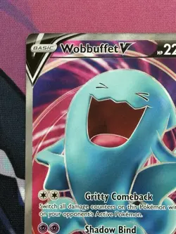 Pokemon TCG Sword & Shield Wobbuffet V (Full Art) #191/202 Ultra Rare NM - Image 2