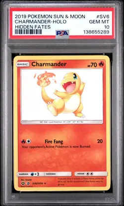 Pokemon Charmander SV6/SV94 Hidden Fates: Shiny Vault PSA 10 GEM MINT - Image 1