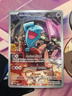 Team Rocket's Wobbuffet SVP203 Promo Pokemon TCG Scarlet & Violet NM - Image 1
