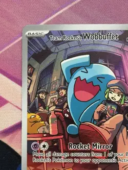 Team Rocket's Wobbuffet SVP203 Promo Pokemon TCG Scarlet & Violet NM - Image 2