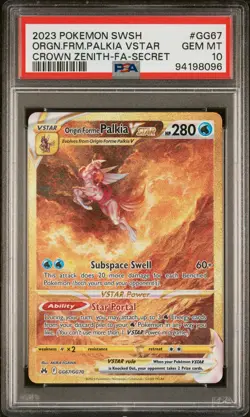 Pokemon Crown Zenith GG: Gold Full Set Palkia, Dialga, Giratina, Arceus PSA 10 - Image 3