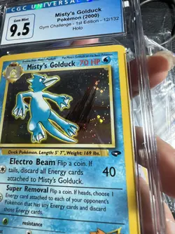 2000 Gym Challenge Misty's Golduck 1st Edition Holo Rare Pokemon CGC 9.5 Gem MT - Image 1