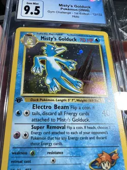 2000 Gym Challenge Misty's Golduck 1st Edition Holo Rare Pokemon CGC 9.5 Gem MT - Image 2