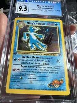 2000 Gym Challenge Misty's Golduck 1st Edition Holo Rare Pokemon CGC 9.5 Gem MT - Image 3