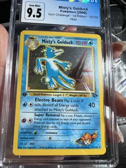 2000 Gym Challenge Misty's Golduck 1st Edition Holo Rare Pokemon CGC 9.5 Gem MT - Image 5