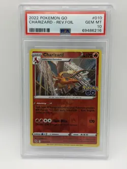 LOW POP 🔥 PSA 10 GEM MINT Charizard 010/078 Reverse Holo Pokemon Go Pokemon TCG - Image 1