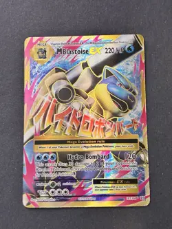 Pokemon M Blastoise EX Ultra Rare Full Art Holo 220 HP 102/108 Evolutions - Image 2