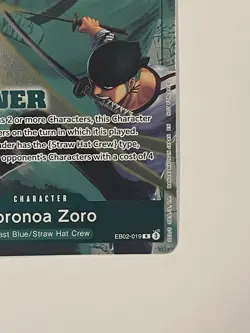 One Piece Roronoa Zoro WINNER Promo ALT ART EB02-019 Foil Rare - Image 5