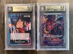 🔥🔥One Piece Graded Lot (2) Luffy BGS 9.5 & Eustass Kid BGS 9.5 Anime TCG🔥🔥 - Image 1