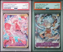 SET 2 PSA 10 GEM MINT JAPANESE ONE PIECE MONKEY D. LUFFY P-041 OP05-119 - Image 1