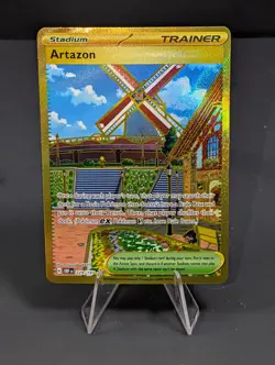 Pokemon TCG Artazon Gold Hyper Rare Holo Card 229/197 Sv03: Obsidian Flames - Image 1