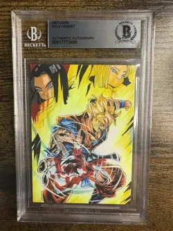 Dragonball Hand Drawn Sketch Art Card Signed Gohan Kyle Hebert 1of 1! Beckett - Image 1