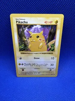 Pikachu (Red Cheeks) 58/102 Base Set (Shadowless) Pokemon Card NM 1999 Vintage - Image 1
