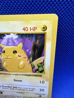 Pikachu (Red Cheeks) 58/102 Base Set (Shadowless) Pokemon Card NM 1999 Vintage - Image 3