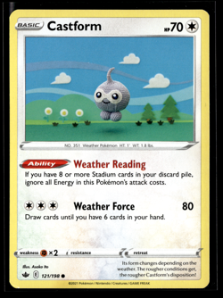 Castform 121/198 Asako Ito Crocheted Art Chilling Reign Pokemon Trading Card - Image 1