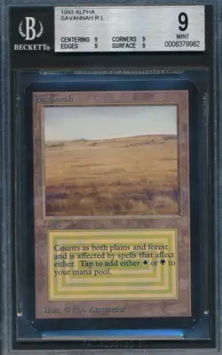 Alpha Savannah BGS 9 Graded Magic MTG (9982) -magicgraders- - Image 1