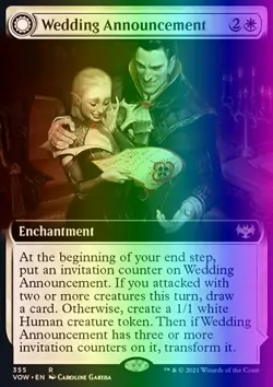 MTG Wedding Announcement (355/596) Innistrad Crimson Vow LP FOIL - Image 1