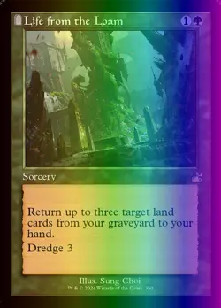 MTG Magic the Gathering Life from the Loam (350/497) Ravnica Remastered LP FOIL - Image 1