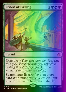 MTG Magic the Gathering Chord of Calling (134/497) Ravnica Remastered LP FOIL - Image 1