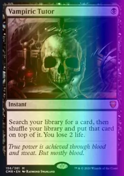 MTG Magic the Gathering Vampiric Tutor (156/794) Commander Legends LP FOIL - Image 1
