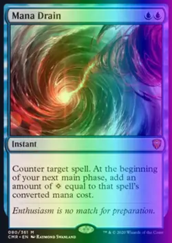 MTG Magic the Gathering Mana Drain (80/794) Commander Legends LP FOIL - Image 1