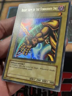 YuGiOh Right Arm of the Forbidden One - LOB-122 Unlimited Original Print - Image 2