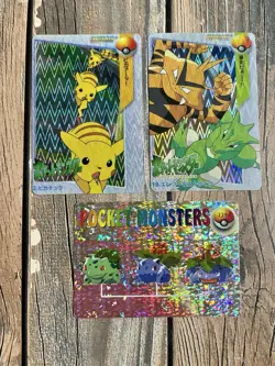 Pokemon Japanese Vending Sticker Lot *LP Venusaur Pikachu Unofficial 1998 - Image 1
