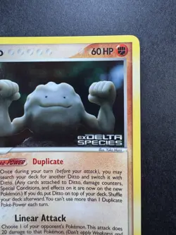 2005 Pokemon Ditto (Geodude) 62/113 Delta Species Reverse Holo Stamped. - Image 3