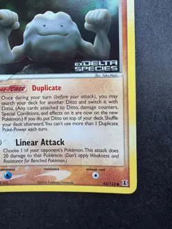 2005 Pokemon Ditto (Geodude) 62/113 Delta Species Reverse Holo Stamped. - Image 5