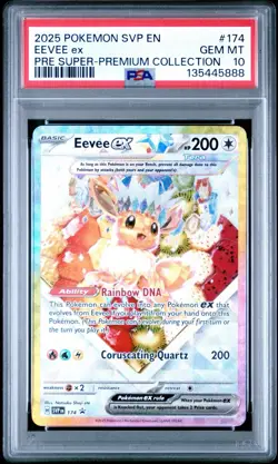 2025 POKEMON SVP EN-SV BLACK STAR PROMO #174 EEVEE EX PSA 10 - Image 1