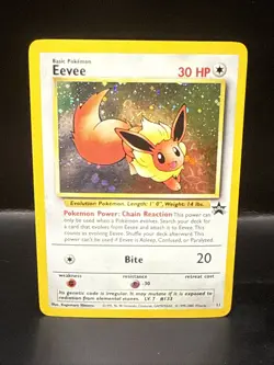 Pokemon - Eevee 11/53 - Wotc - Black Star Promo Holo W Swirl - Image 2
