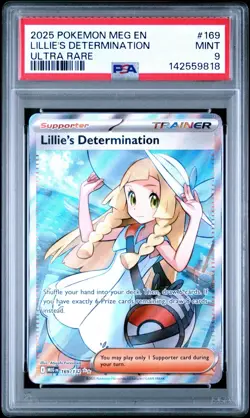 PSA 9 LILLIE'S DETERMINATION #169 2025 POKEMON MEG EN-MEGA EVOLUTION ULTRA RARE - Image 1