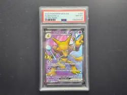 2023 POKEMON MEW EN-151 ULTRA RARE #188 ALAKAZAM EX PSA 8 - Image 1