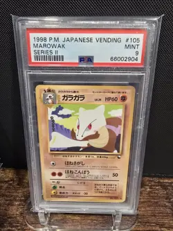 PSA 9 1998 POKEMON JAPANESE VENDING | SERIES II MAROWAK 105 - Image 1
