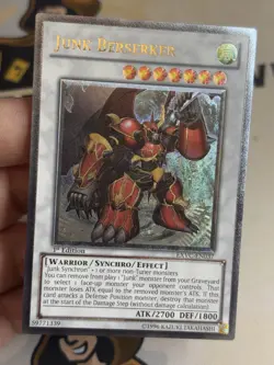 Junk Berserker EXVC-EN037 Ultimate Rare 1st Edition YuGiOh! NM EURO - Image 2