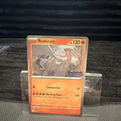 Pokemon Reshiram 017/094 Phantasmal Flames Mega Evolution Stamped Rare Holo Card - Image 1