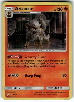 Arcanine 6/18 Detective Pikachu MP Pokemon Card TCG - Image 1